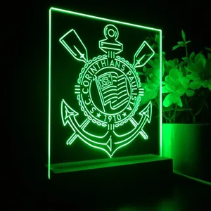 Sport Club Corinthians Paulista Logo LED Desk Light