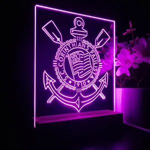 Sport Club Corinthians Paulista Logo LED Desk Light
