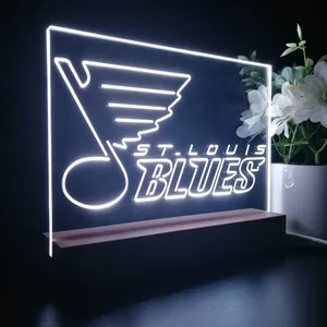 St Louis Blues Logo 2 LED Desk Light