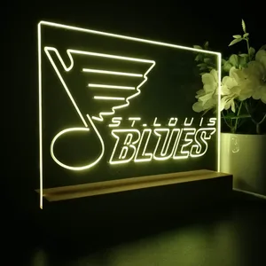 St Louis Blues Logo 2 LED Desk Light