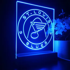 St Louis Blues Round Logo LED Desk Light
