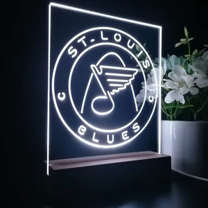 St Louis Blues Round Logo LED Desk Light