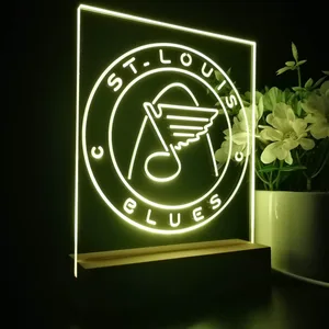 St Louis Blues Round Logo LED Desk Light