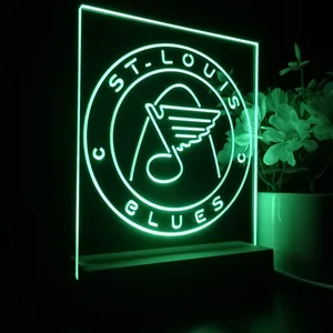 St Louis Blues Round Logo LED Desk Light