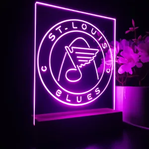 St Louis Blues Round Logo LED Desk Light