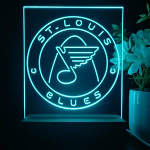 St Louis Blues Round Logo LED Desk Light