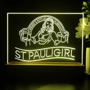 St. Pauli Girl Beer Girl LED Desk Light