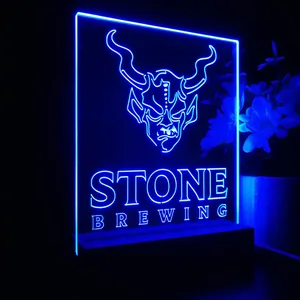 Stone Brewing Logo LED Desk Light