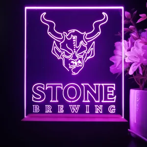 Stone Brewing Logo LED Desk Light