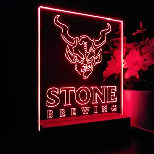Stone Brewing Logo LED Desk Light