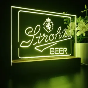 Stroh's Logo LED Desk Light