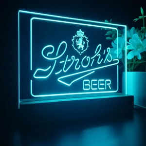 Stroh's Logo LED Desk Light
