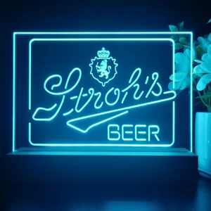 Stroh's Logo LED Desk Light