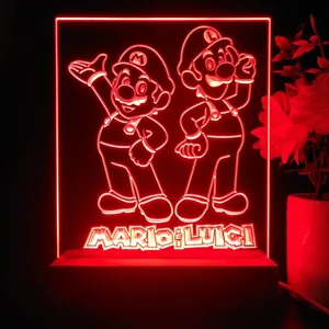 Super Mario Bros Mario and Luigi LED Desk Light