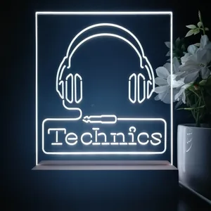 Technics Headphone Logo LED Desk Light