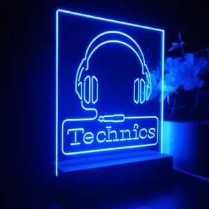 Technics Headphone Logo LED Desk Light