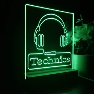 Technics Headphone Logo LED Desk Light