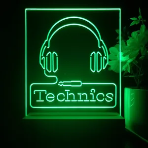 Technics Headphone Logo LED Desk Light