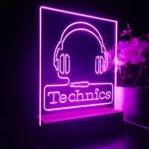 Technics Headphone Logo LED Desk Light