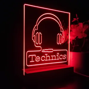 Technics Headphone Logo LED Desk Light