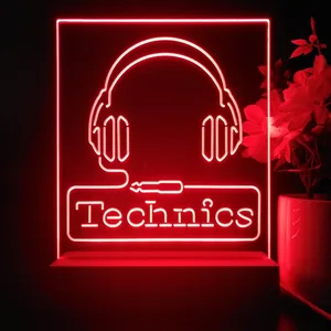 Technics Headphone Logo LED Desk Light