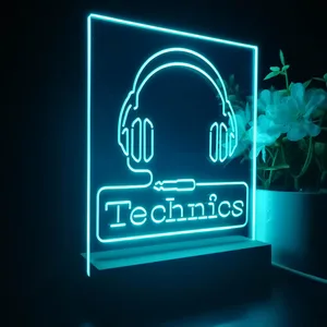 Technics Headphone Logo LED Desk Light