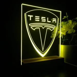 Tesla Logo LED Desk Light