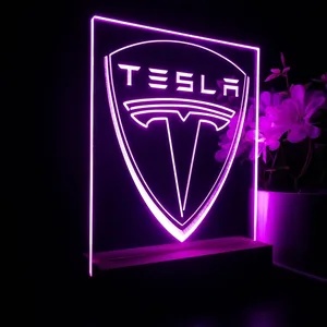 Tesla Logo LED Desk Light