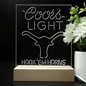 Texas Longhorns Coors Light LED Desk Light