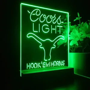 Texas Longhorns Coors Light LED Desk Light
