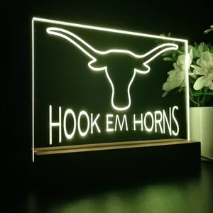 Texas Longhorns Hook Em Horns LED Desk Light
