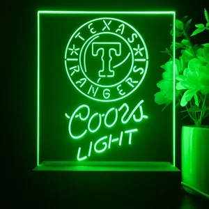 Texas Rangers Coors Light LED Desk Light