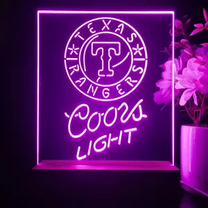 Texas Rangers Coors Light LED Desk Light