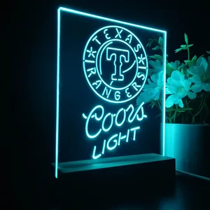 Texas Rangers Coors Light LED Desk Light