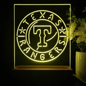Texas Rangers Logo 1 LED Desk Light