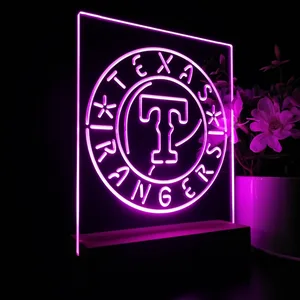 Texas Rangers Logo 1 LED Desk Light