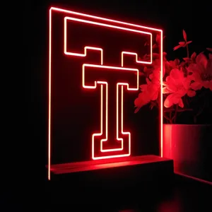 Texas Tech Red Raiders Logo 1 LED Desk Light