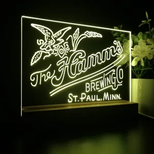The Hamm's Brewing Company Logo LED Desk Light