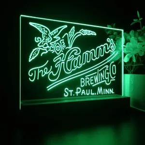 The Hamm's Brewing Company Logo LED Desk Light