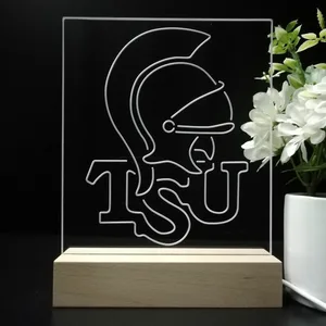 Troy Trojans Logo LED Desk Light