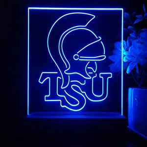 Troy Trojans Logo LED Desk Light