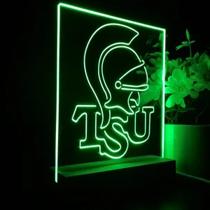 Troy Trojans Logo LED Desk Light