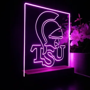 Troy Trojans Logo LED Desk Light