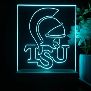 Troy Trojans Logo LED Desk Light