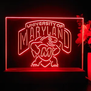 University of Maryland Terrapins Logo LED Desk Light