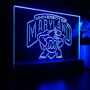University of Maryland Terrapins Logo LED Desk Light