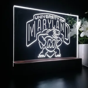 University of Maryland Terrapins Logo LED Desk Light