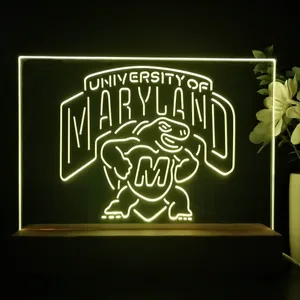 University of Maryland Terrapins Logo LED Desk Light