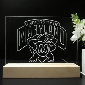 University of Maryland Terrapins Logo LED Desk Light