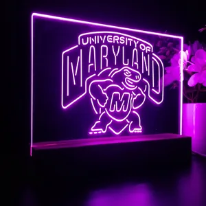 University of Maryland Terrapins Logo LED Desk Light